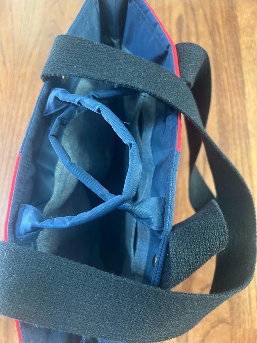 Clare V Annie Colorblock Red & Navy Tote Bag - Picture 5 of 10